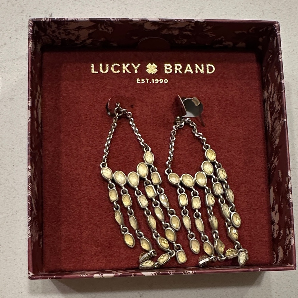 Lucky Brand Silver Chandelier Earrings